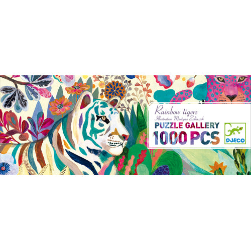 Table Top Cafe Puzzle: 1000 Rainbow Tigers