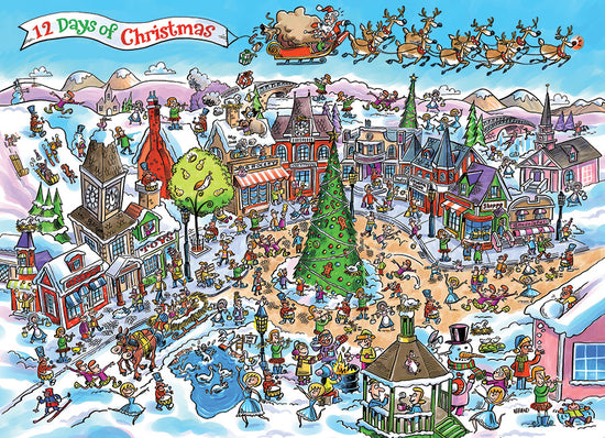 Puzzle: 1000 DoodleTown: 12 Days of Christmas