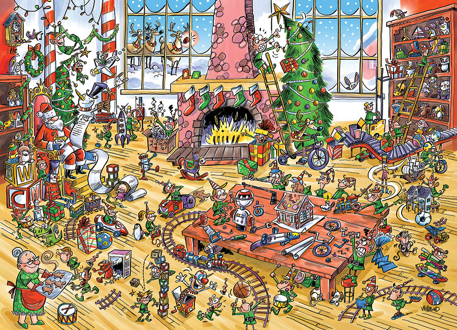 Puzzle: 1000 DoodleTown: Elves at Work