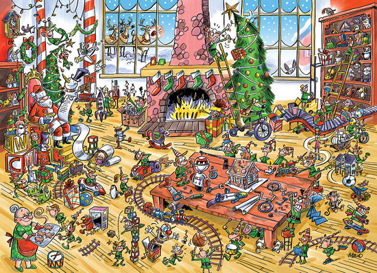 Puzzle: 1000 DoodleTown: Elves at Work