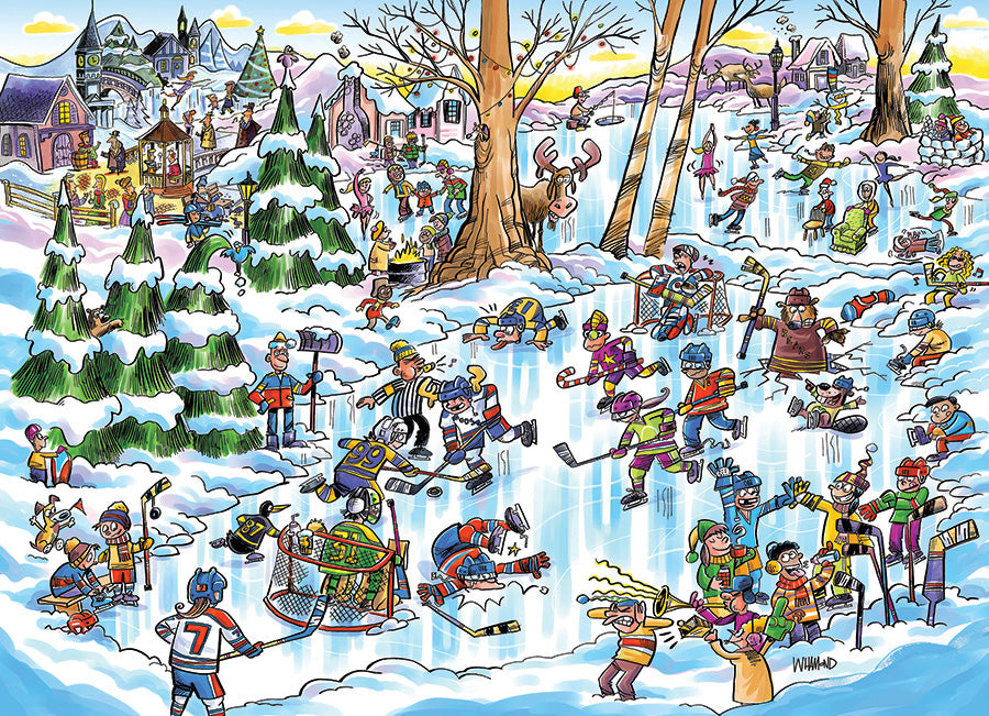 Puzzle: 1000 DoodleTown: Hockey Town