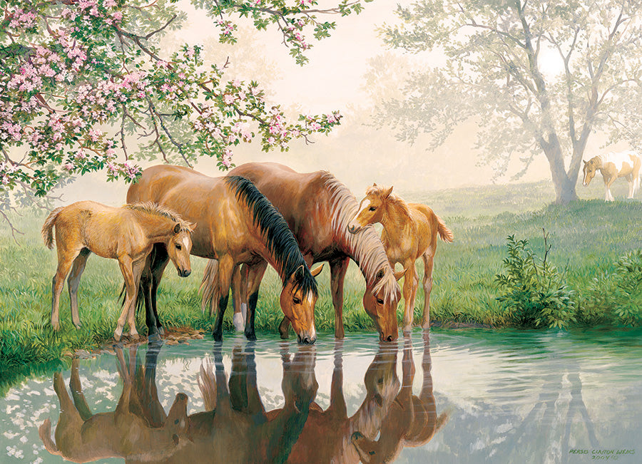 Table Top Cafe Puzzle: 350 Horse Family (Family)