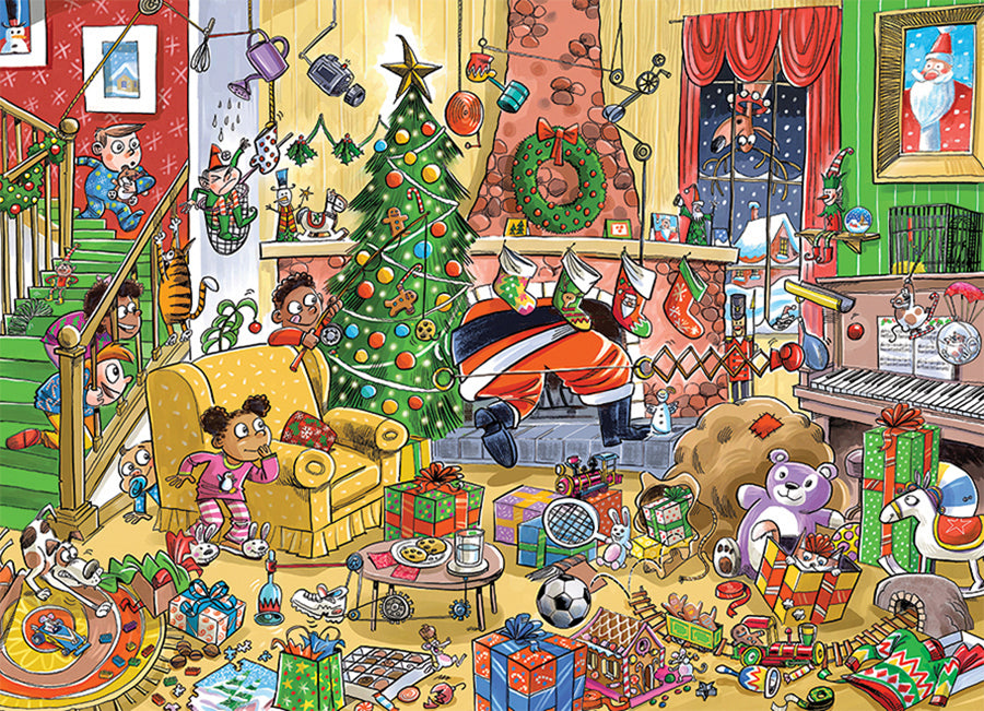 Casse-tête : 350 pièces, À la poursuite du père Noël (Famille)