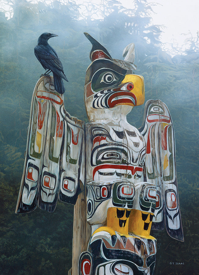 Table Top Cafe Puzzle: 1000 Totem Pole in the Mist
