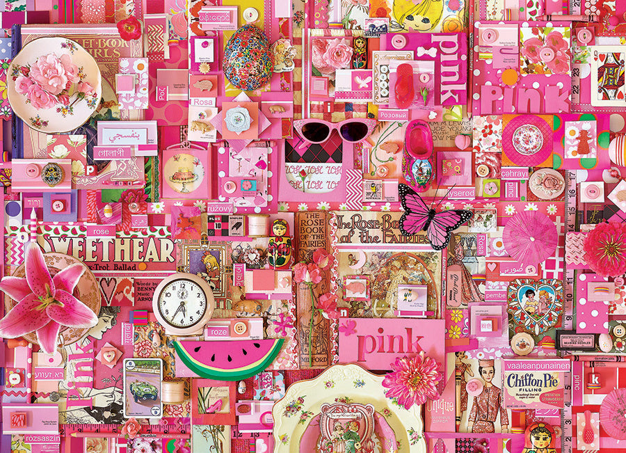 Table Top Cafe Puzzle: 1000 Pink