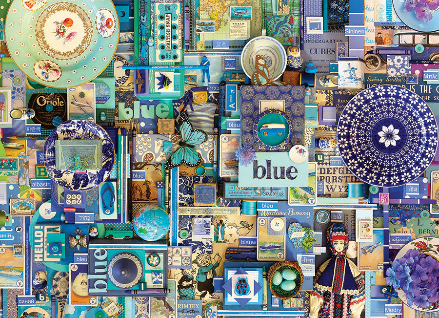 Table Top Cafe Puzzle: 1000 Blue