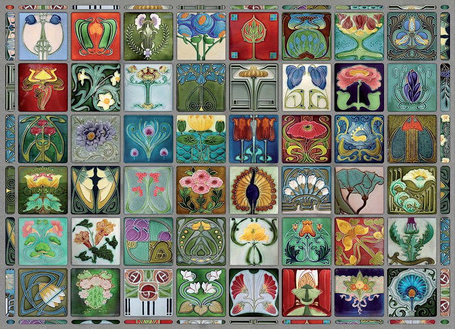 Puzzle: 1000 Art Nouveau Tiles