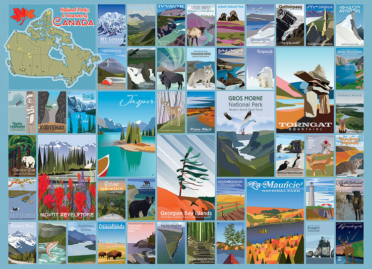 Table Top Cafe Puzzle: 1000 National Parks and Reserves of Canada