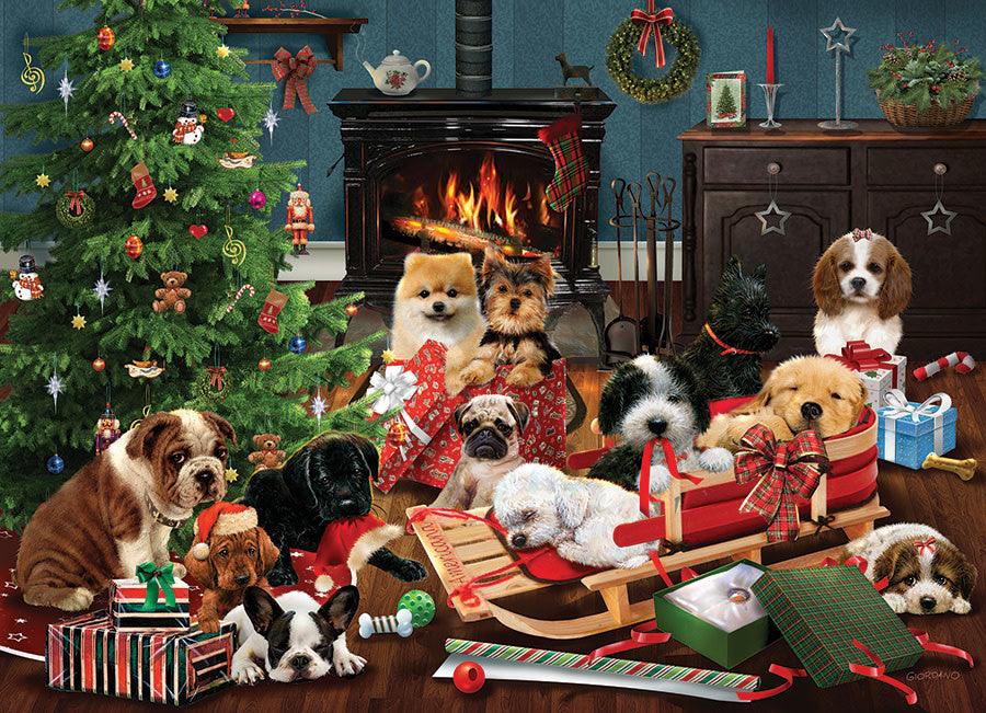 Puzzle : 500 chiots de Noël