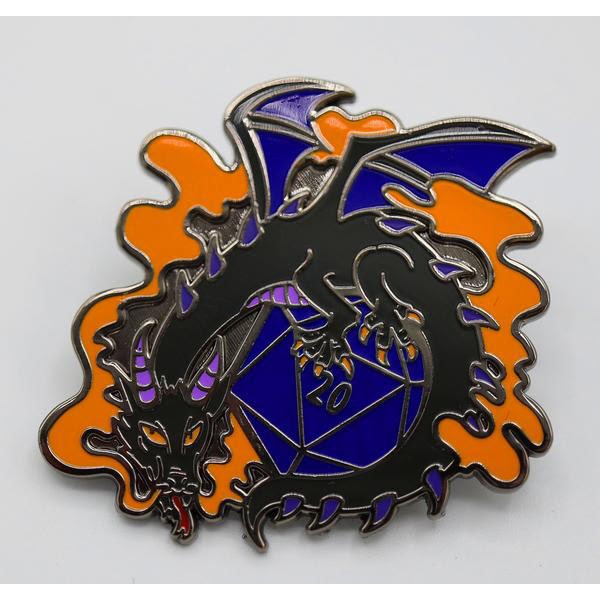 Table Top Cafe Dice Dragons Pin: Smoke